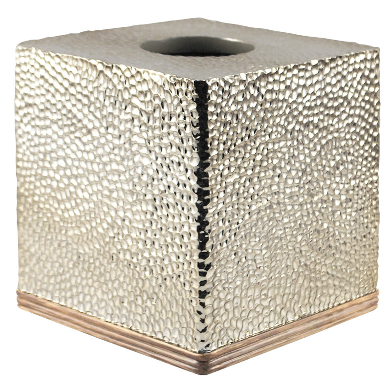MCSIndustries Hammered Metal Boutique Tissue Box Cover Wayfair
